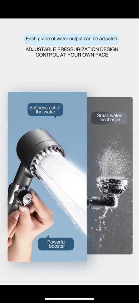 High Pressure 4 modes Filtered Shower Head