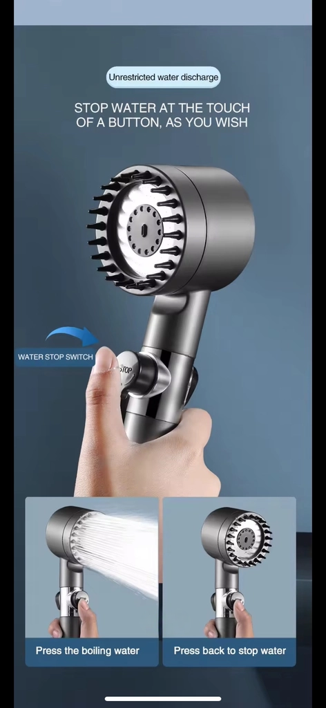 High Pressure 4 modes Filtered Shower Head